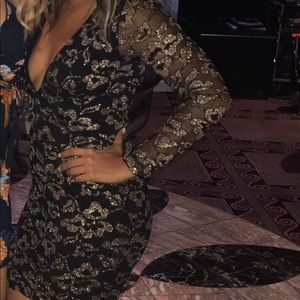 Little black and gold dress